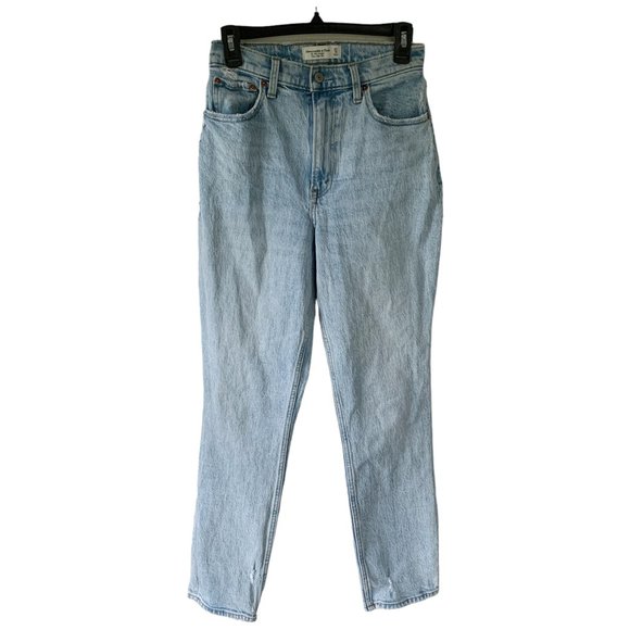 Abercrombie & Fitch Light Blue Straight Leg Jeans - Picture 2 of 10